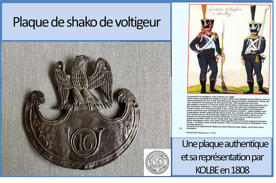 20231003 16e leger 2eme bon plaque shako 1